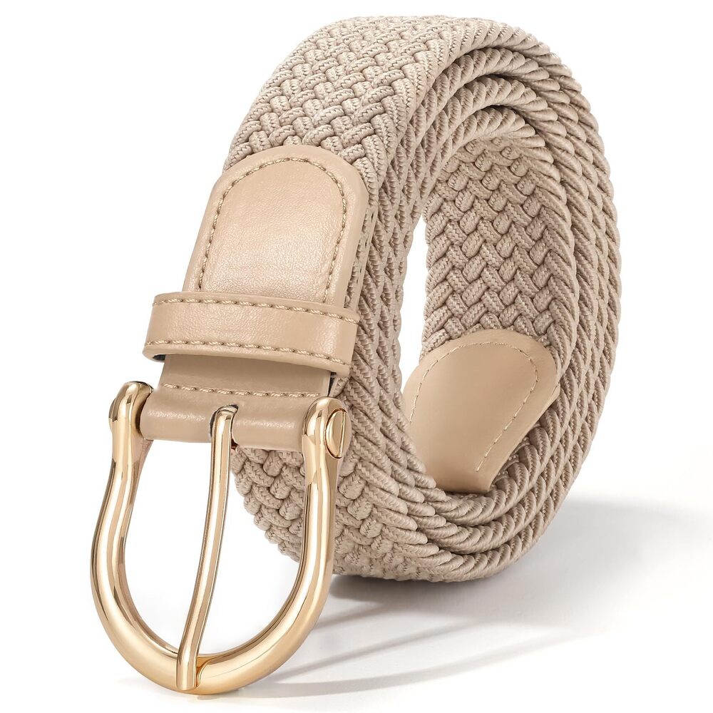 5343 Braided Belt For Women Men Stretch Woven Belt Plus Size Elastic Belt